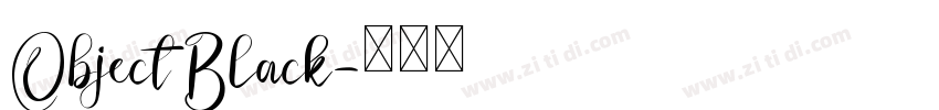 Object Black字体转换